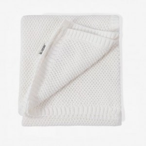 שמיכה סרוגה מקסימה מיננה לבן שמיכה סרוגה מקסימה מיננה לבן