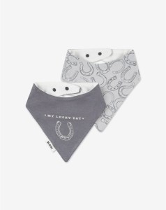 זוג סינרי בנדנה כחול אפור פרסה זוג סינרי בנדנה כחול אפור פרסה